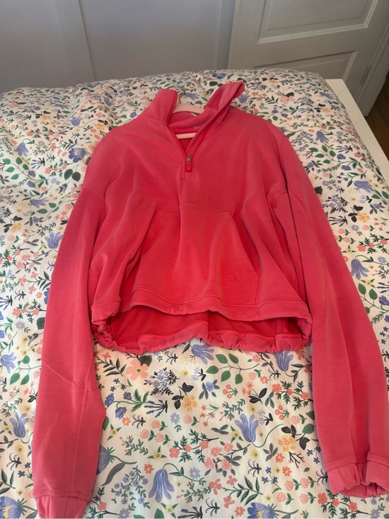 lululemon athletica Tops - lululemon athletica Cropped Half-Zip Hoodie in Coral Pink